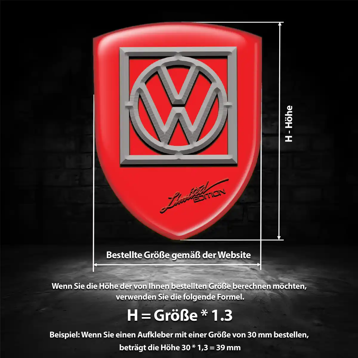 VW Aufkleber Auto Hohe Qualität