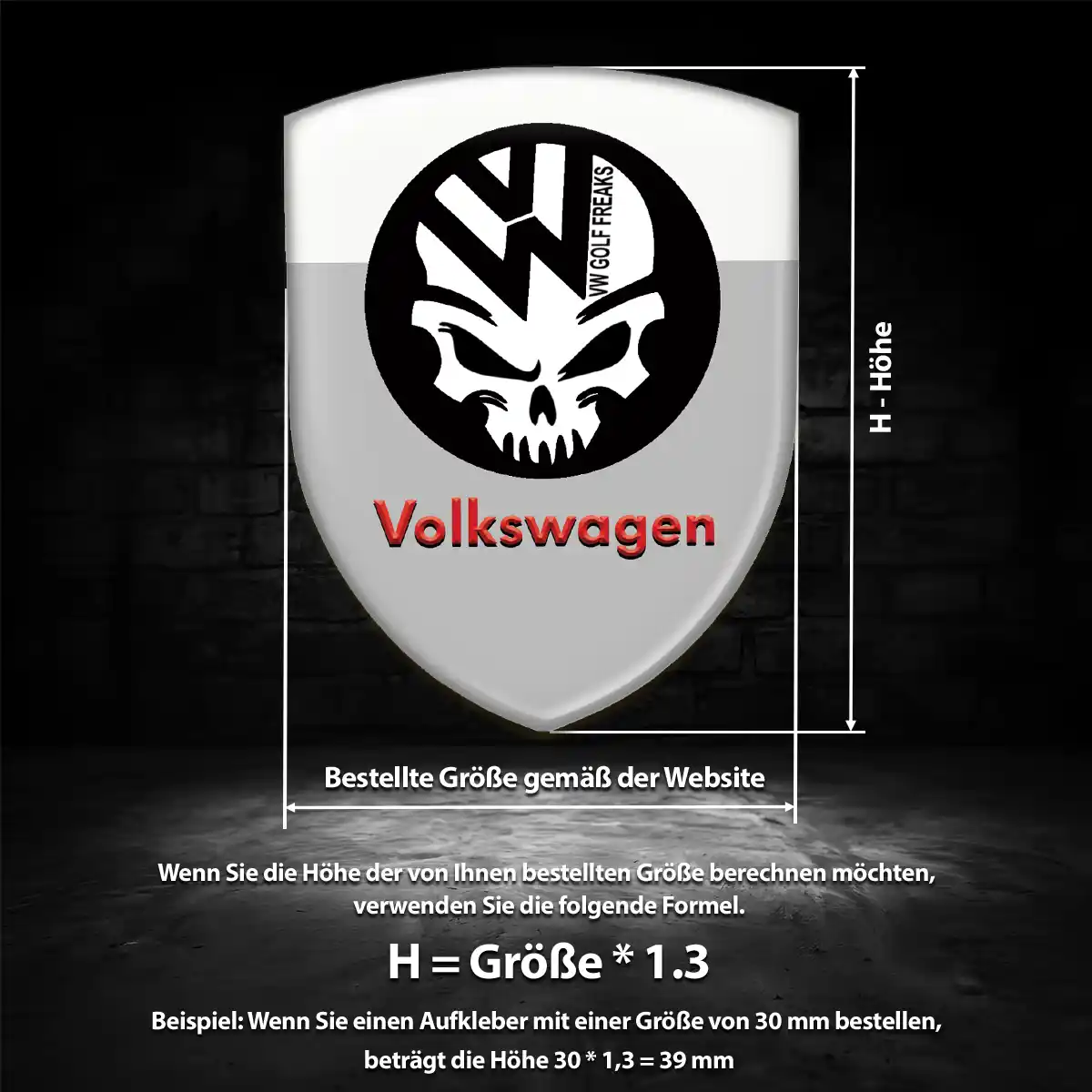 VW Aufkleber Emblem Auto Hohe Qualität