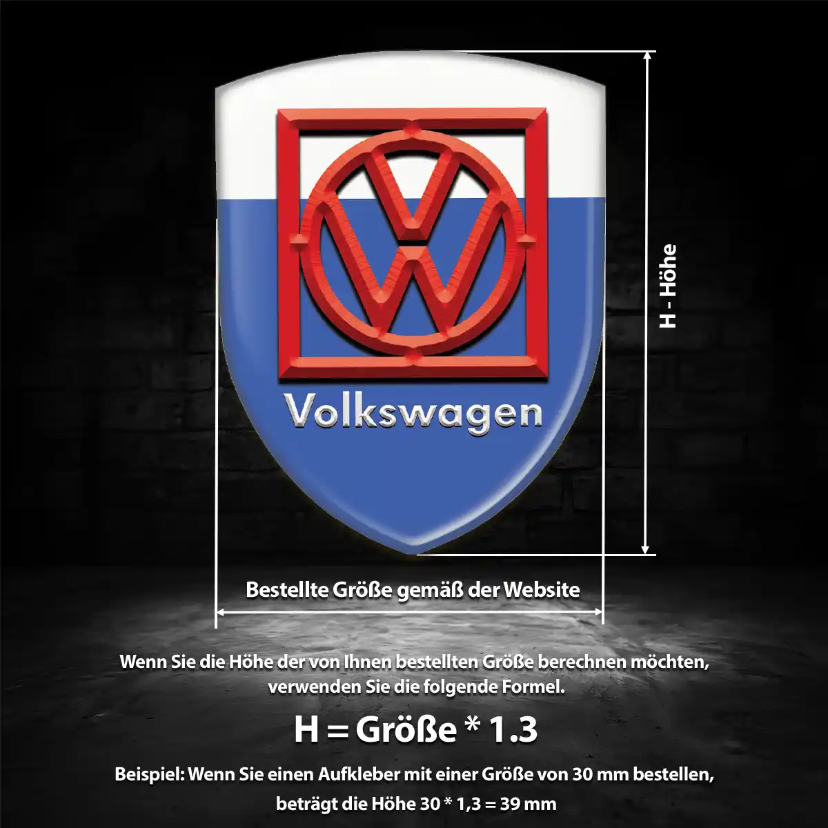 VW Aufkleber Emblem Auto Stilvolles Design