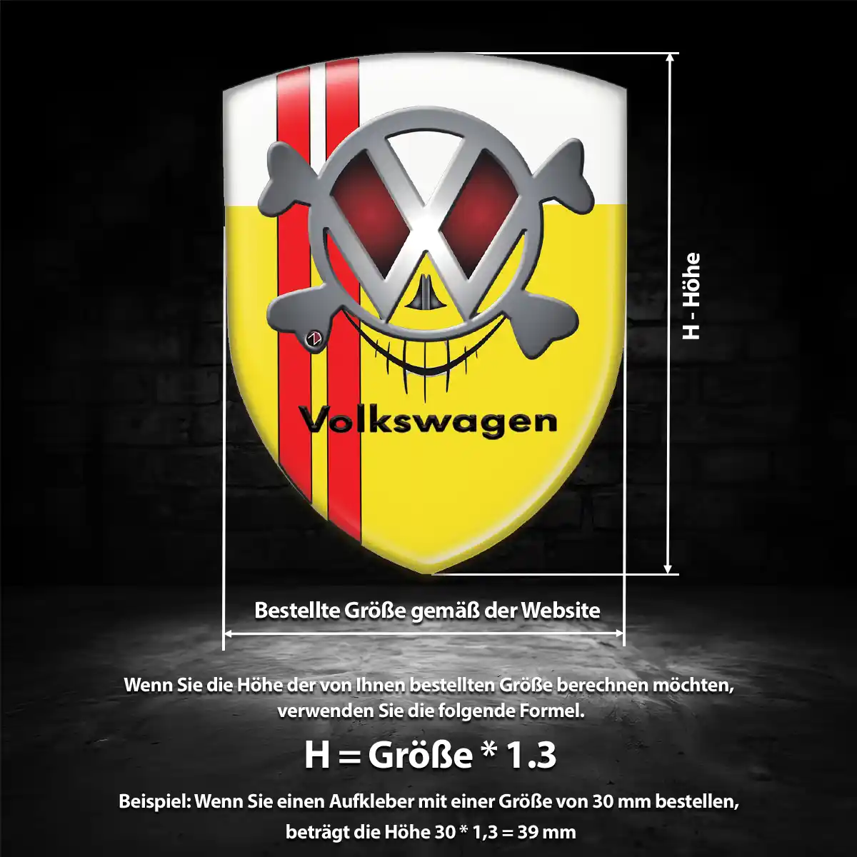 VW Aufkleber Emblem Hohe Qualität