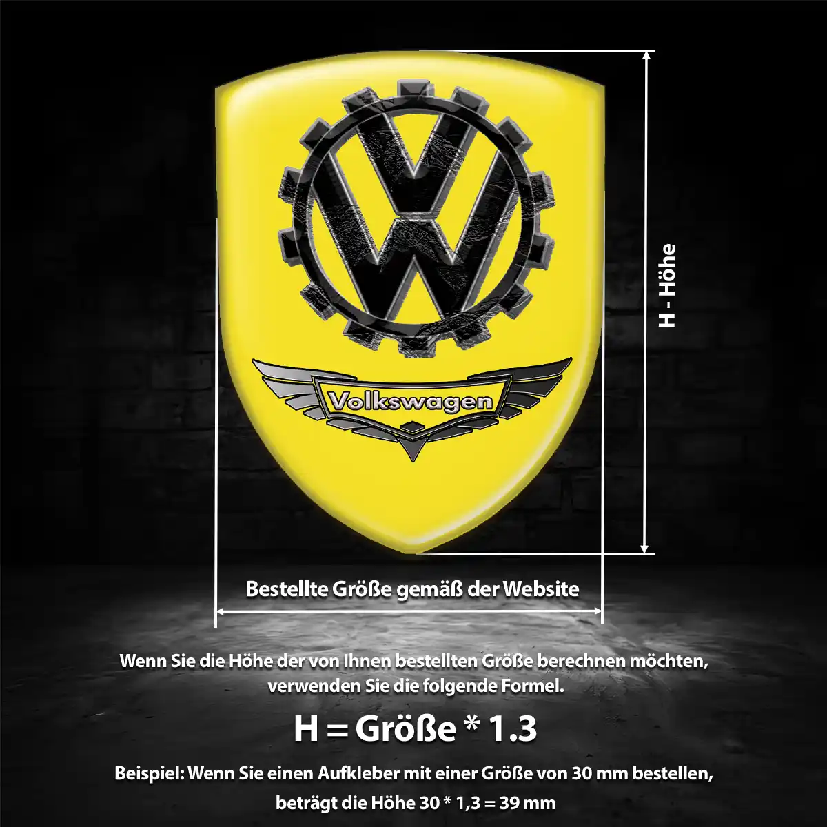 VW Aufkleber Emblem Limitierte Auflage