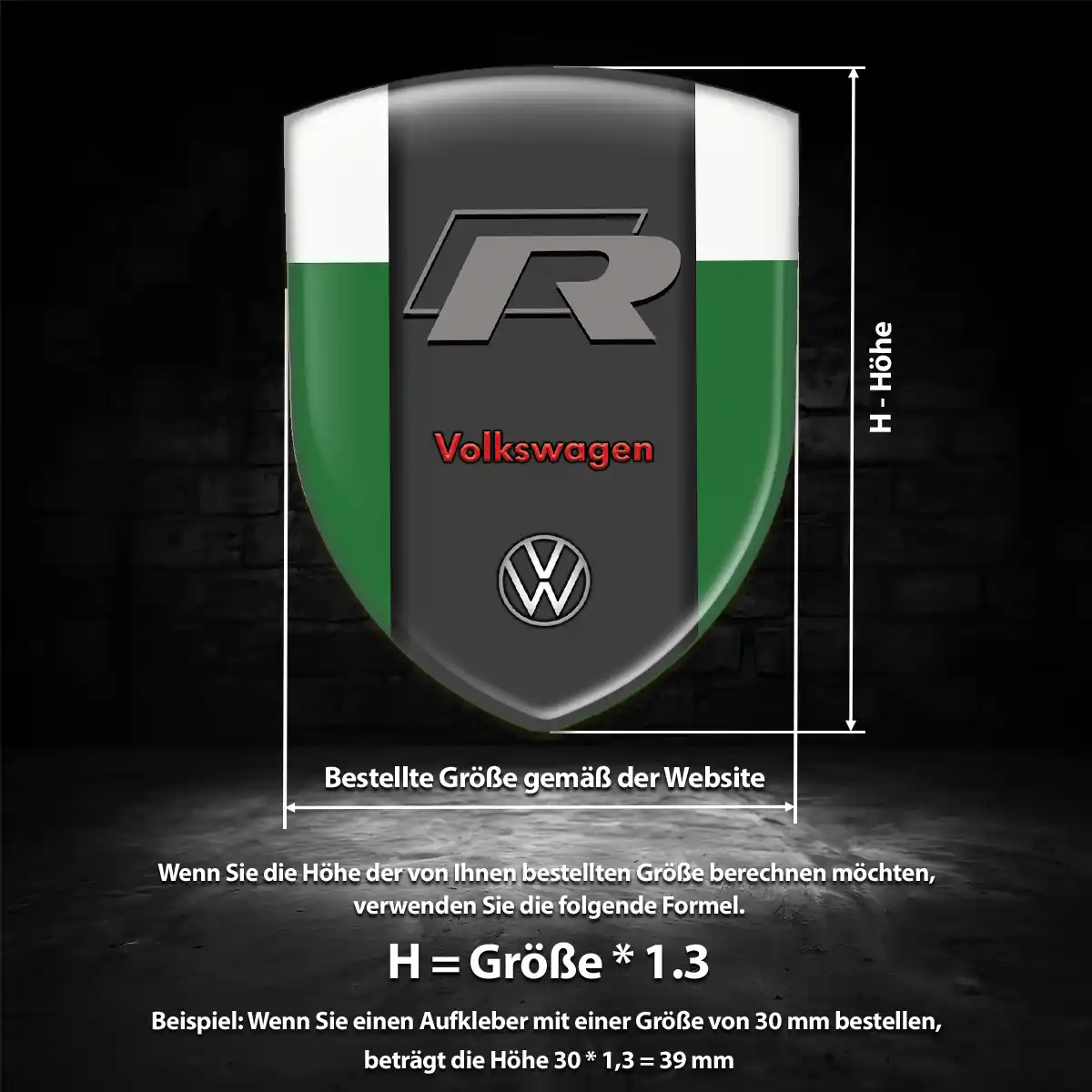 VW Aufkleber Emblem Stilvolles Design