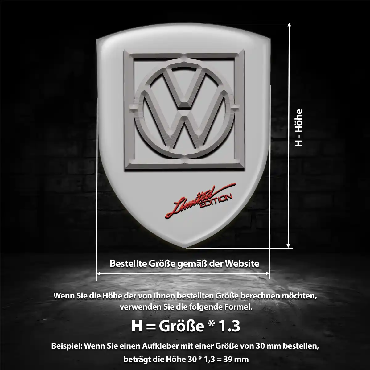 VW Aufkleber Embleme Silikon Auto Hohe Qualität