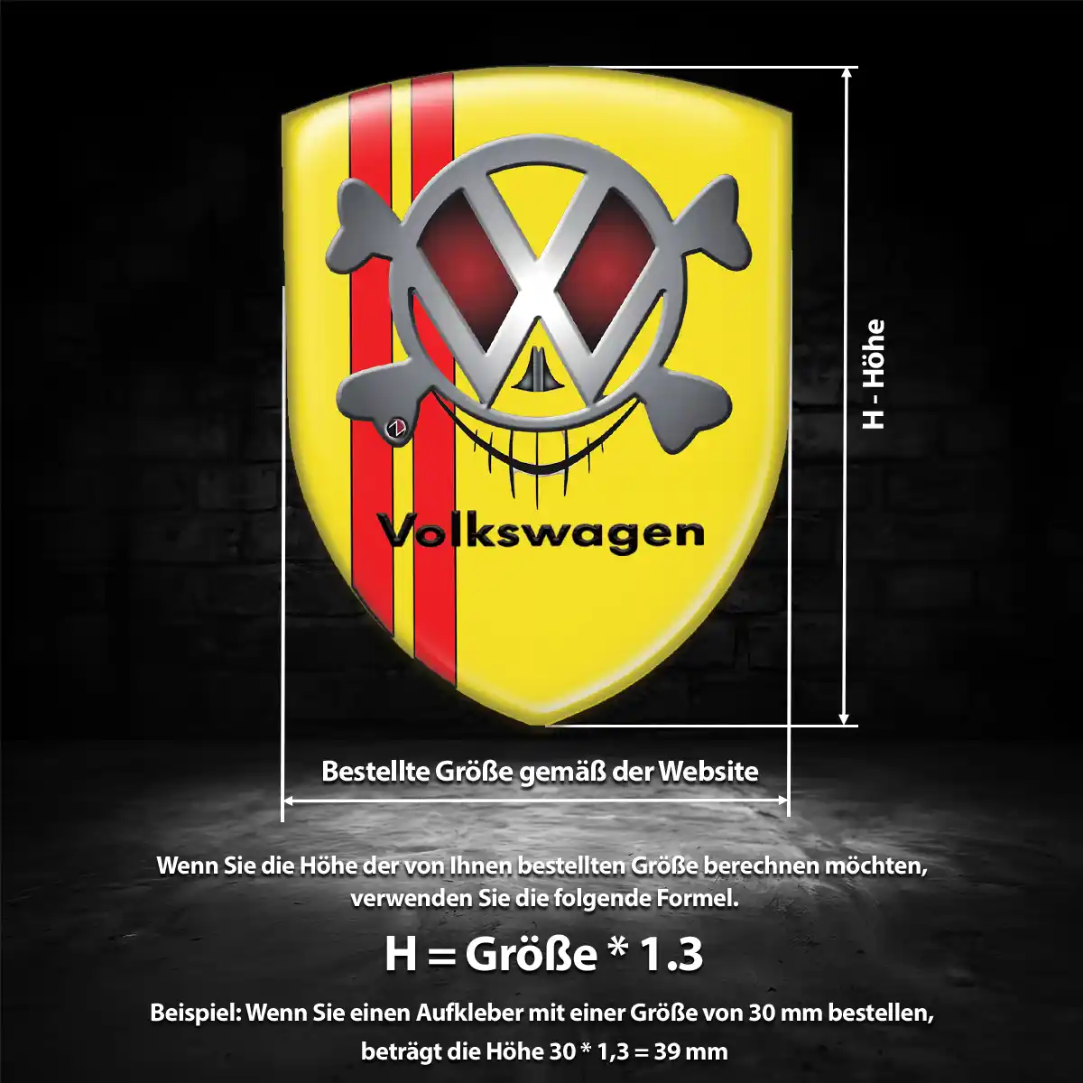 VW Aufkleber Embleme Silikon Auto Premium-Edition