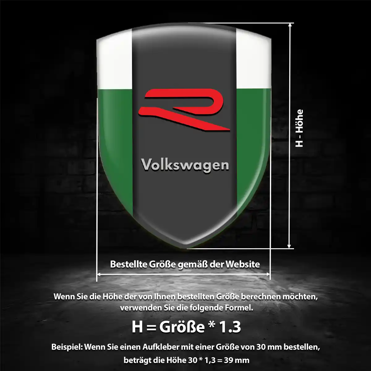 VW Aufkleber Embleme Silikon Auto Stilvolles Design