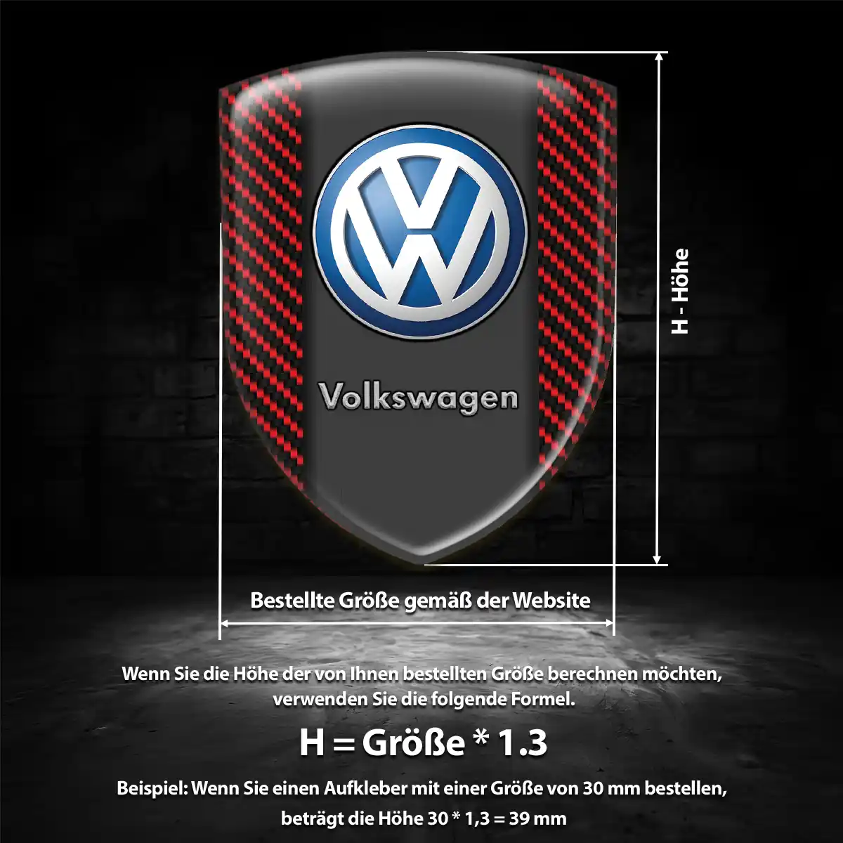 VW Aufkleber Embleme Silikon Hohe Qualität