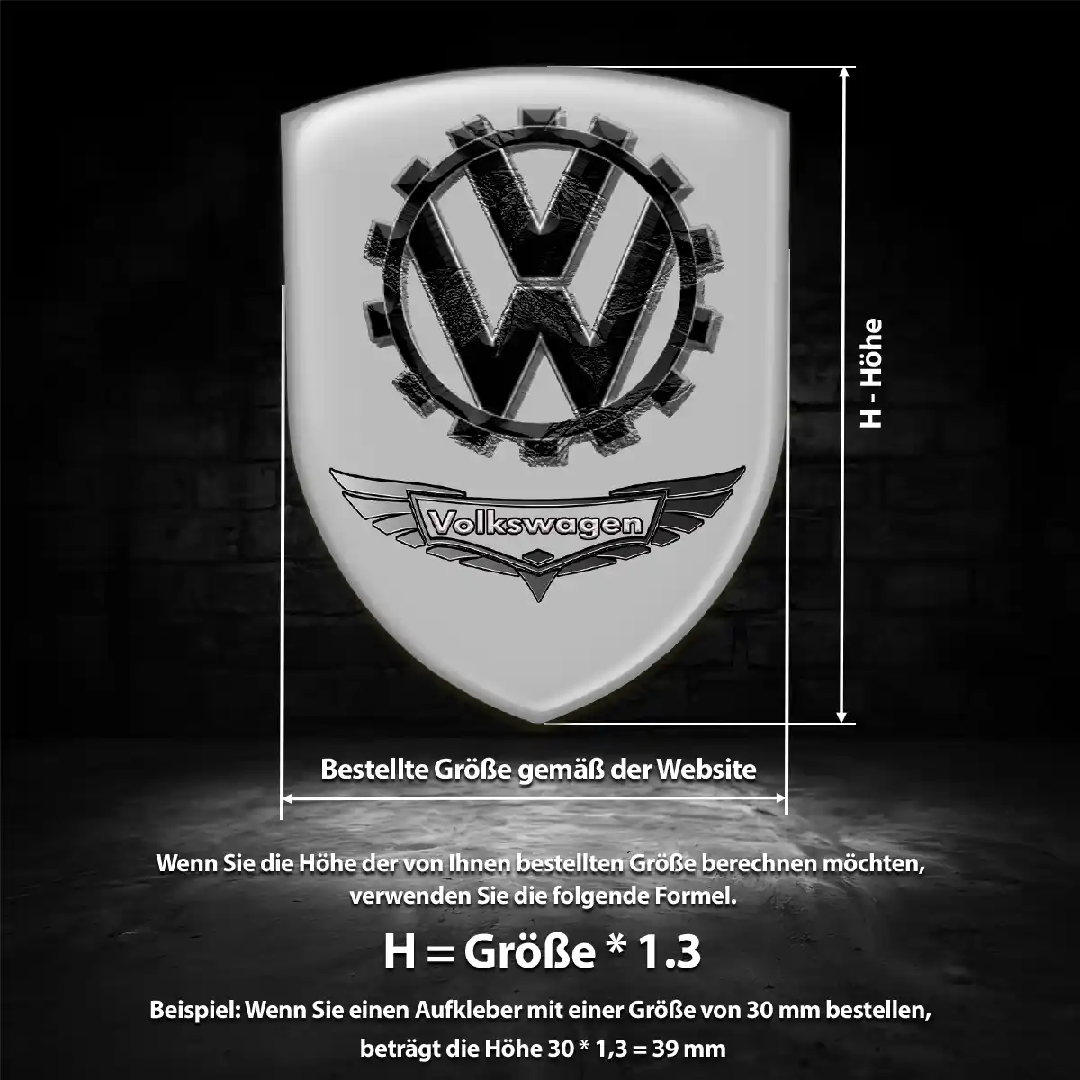 VW Aufkleber Embleme Silikon Premiumqualität