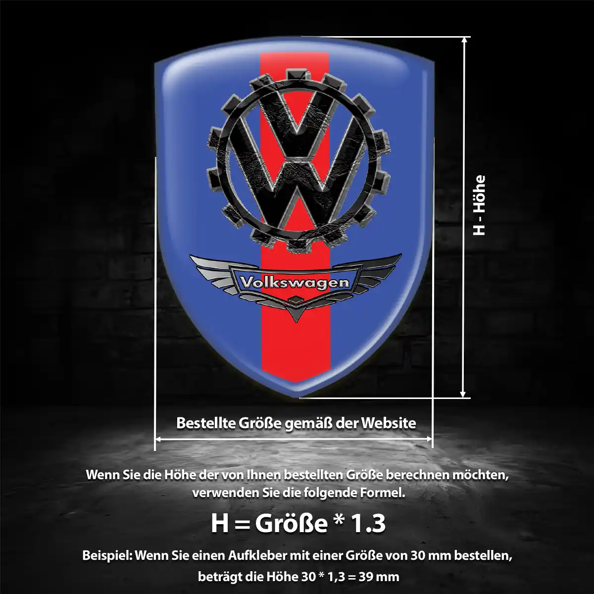 VW Aufkleber Embleme Silikon Stilvolles Design