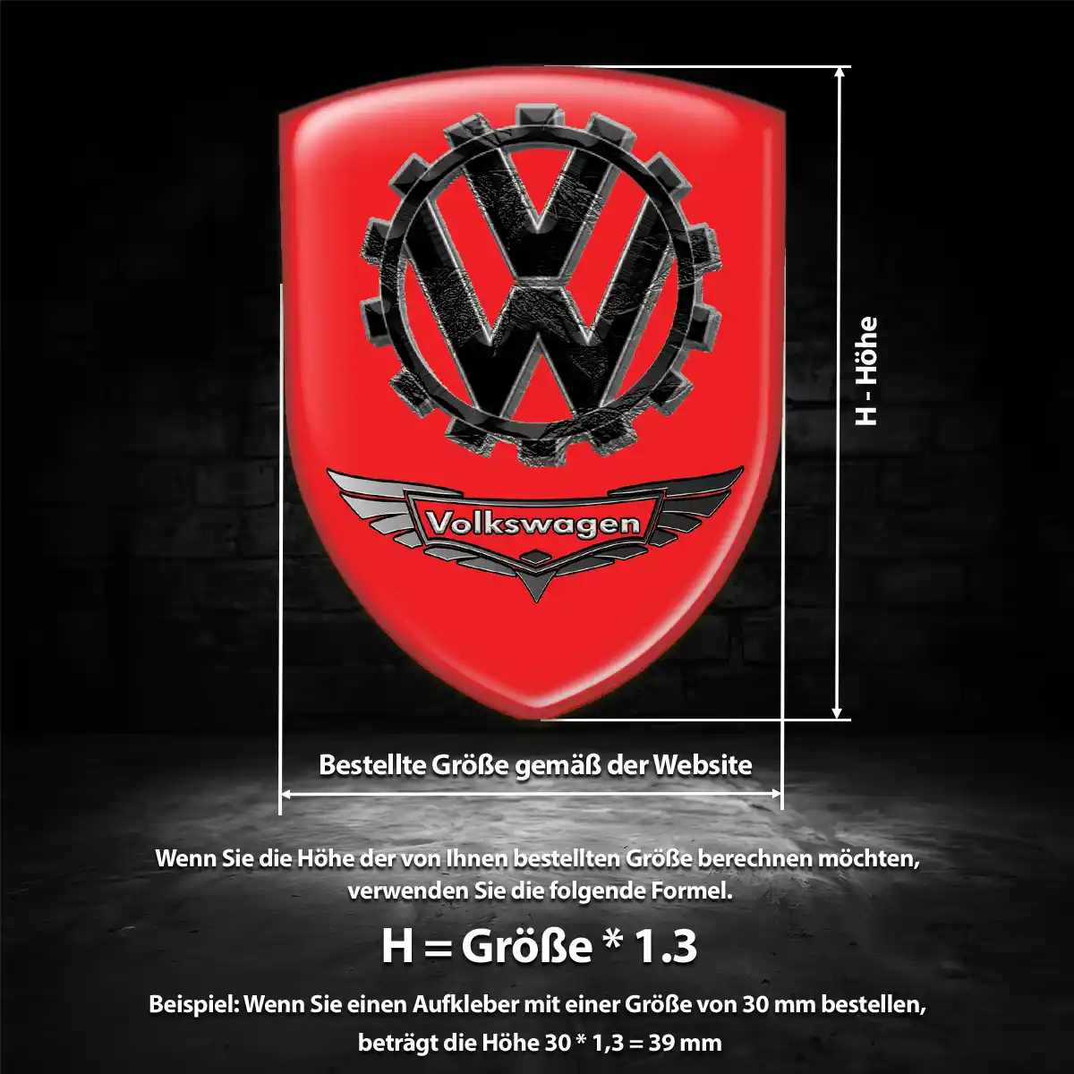 VW Aufkleber Premium-Edition