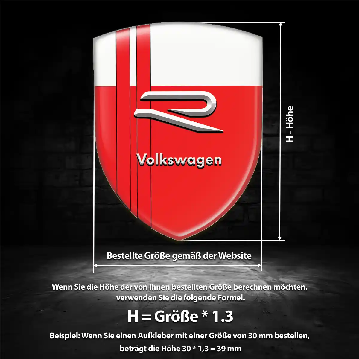VW Aufkleber Wappen Emblem Limitierte Auflage