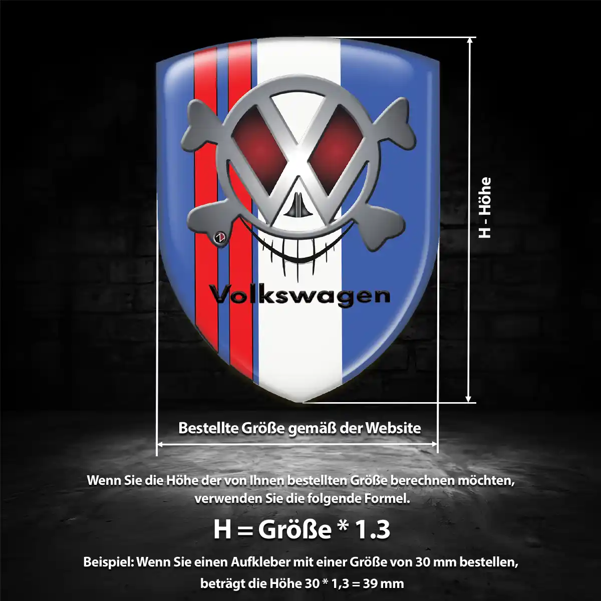 VW Aufkleber Wappen Limitierte Auflage