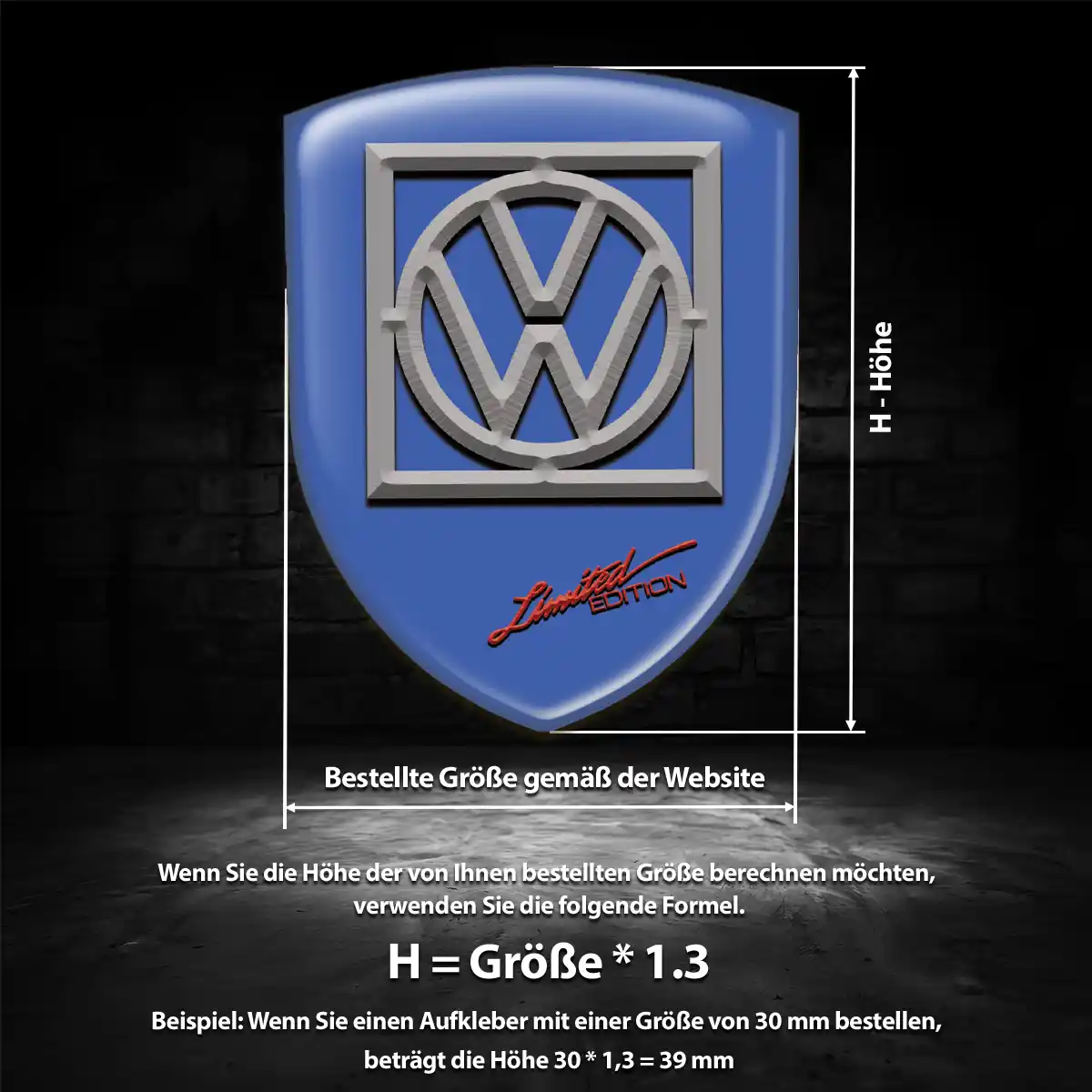 VW Emblem Aufkleber Auto Stilvolles Design
