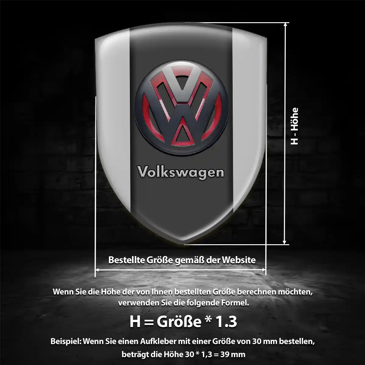 VW Emblem Aufkleber Stilvolles Design