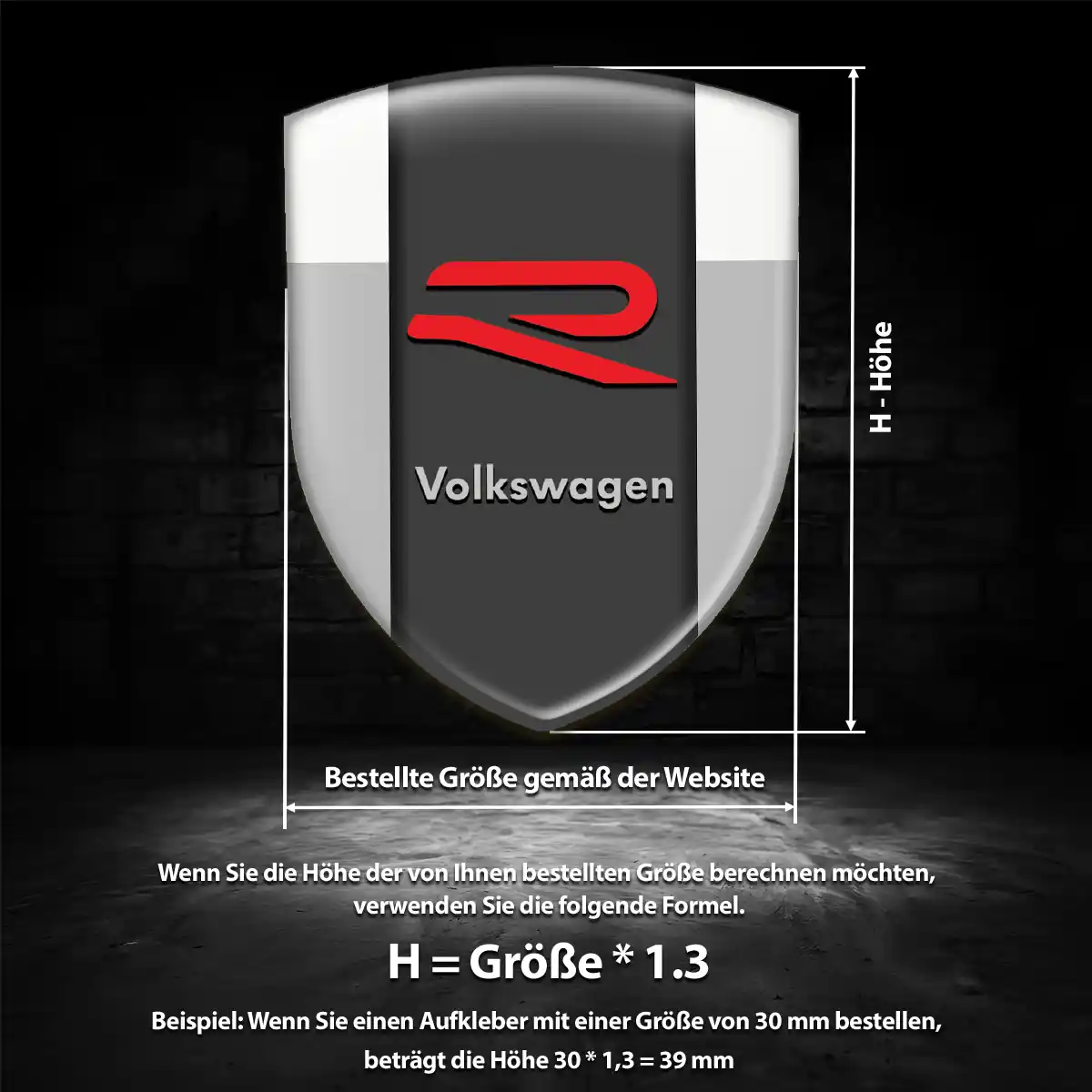 VW Emblem Auto Premiumqualität