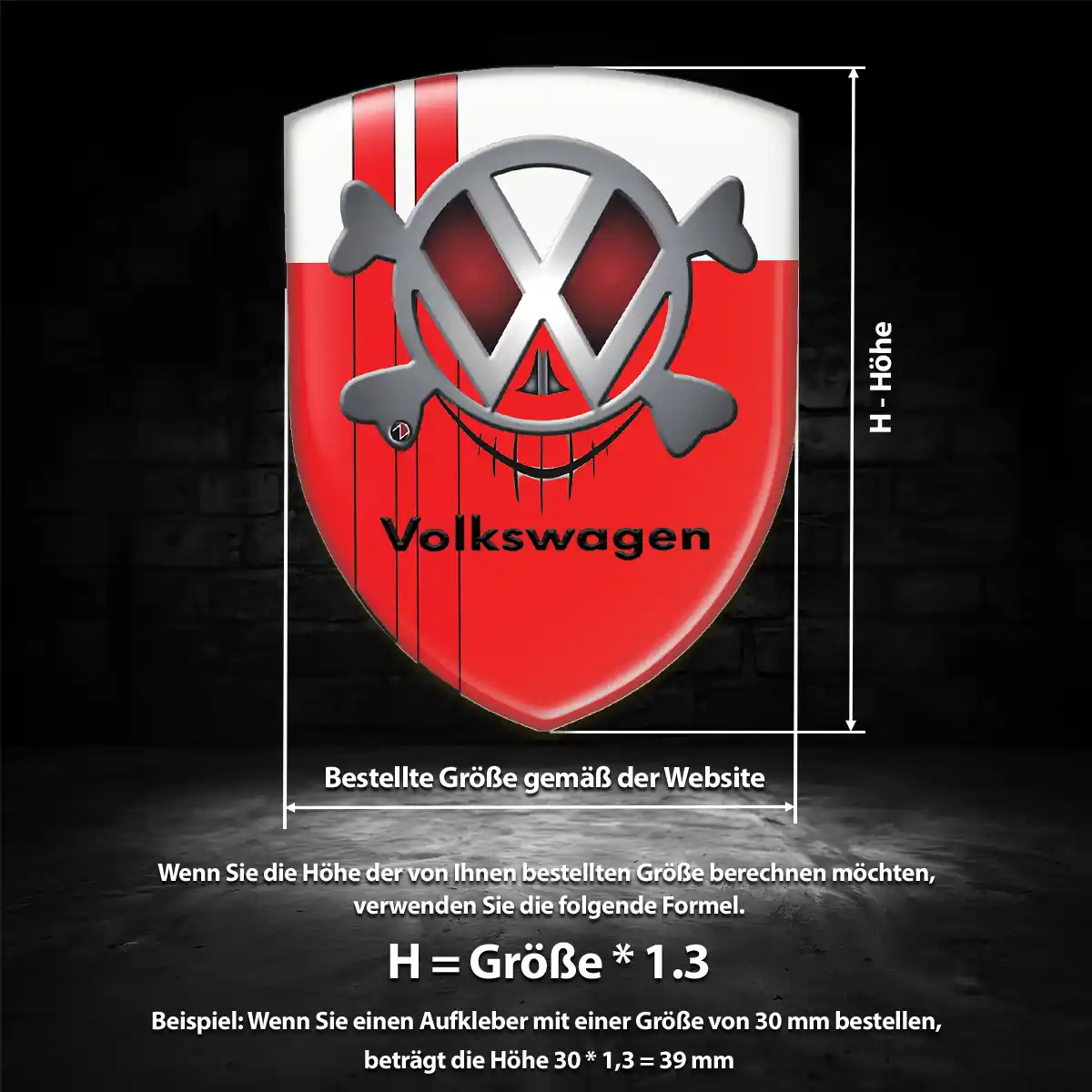 VW Emblem Auto Stilvolles Design