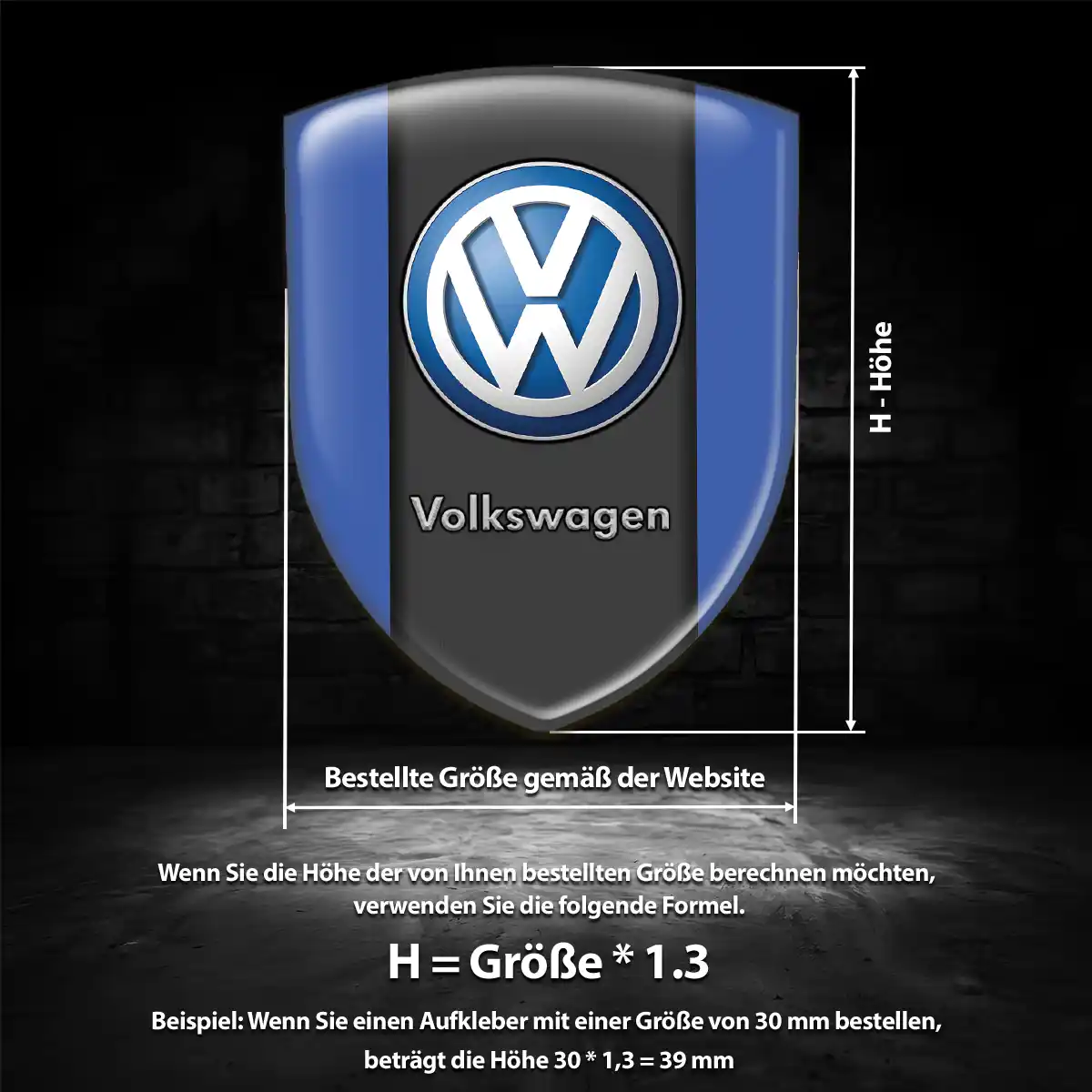 VW Emblem Wappen Aufkleber Stilvolles Design