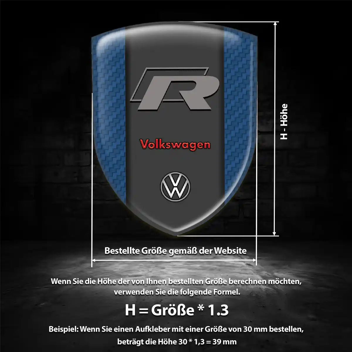 VW Emblem Wappen Auto Hohe Qualität