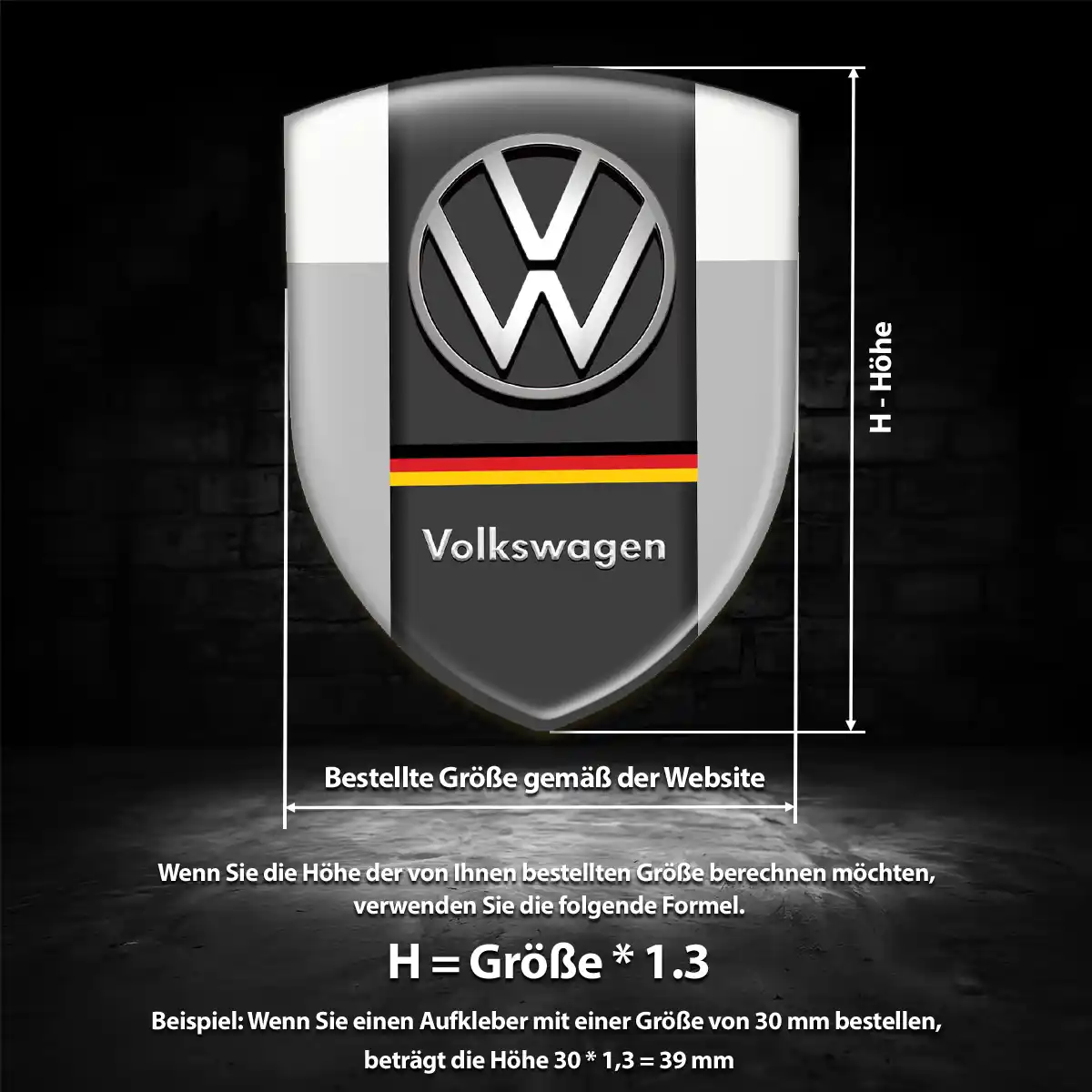 VW Emblem Wappen Auto Stilvolles Design