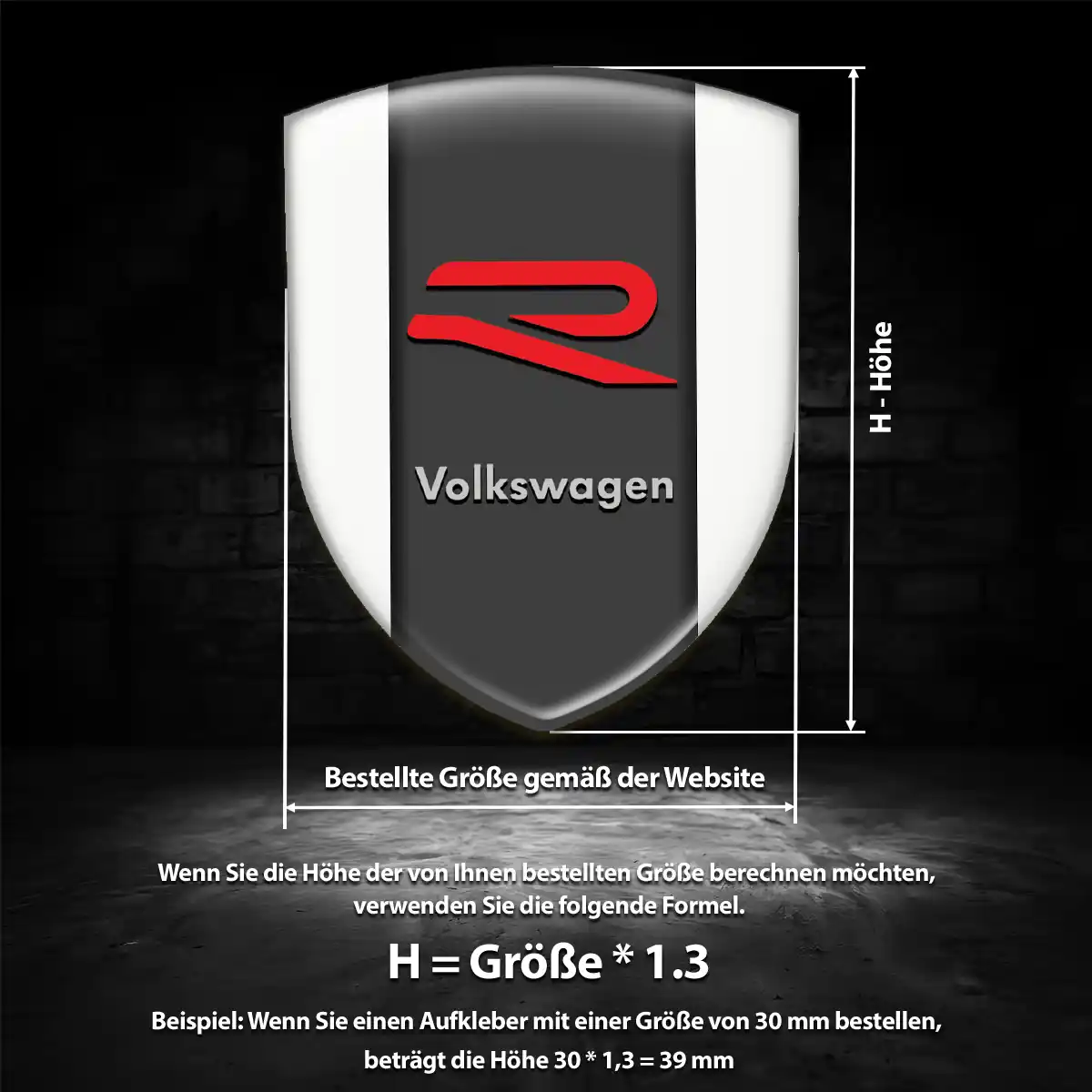 VW Emblem Wappen Hohe Qualität