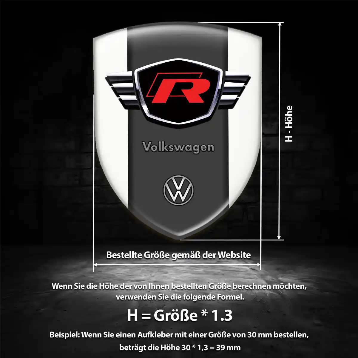 VW Emblem Wappen Premium-Edition