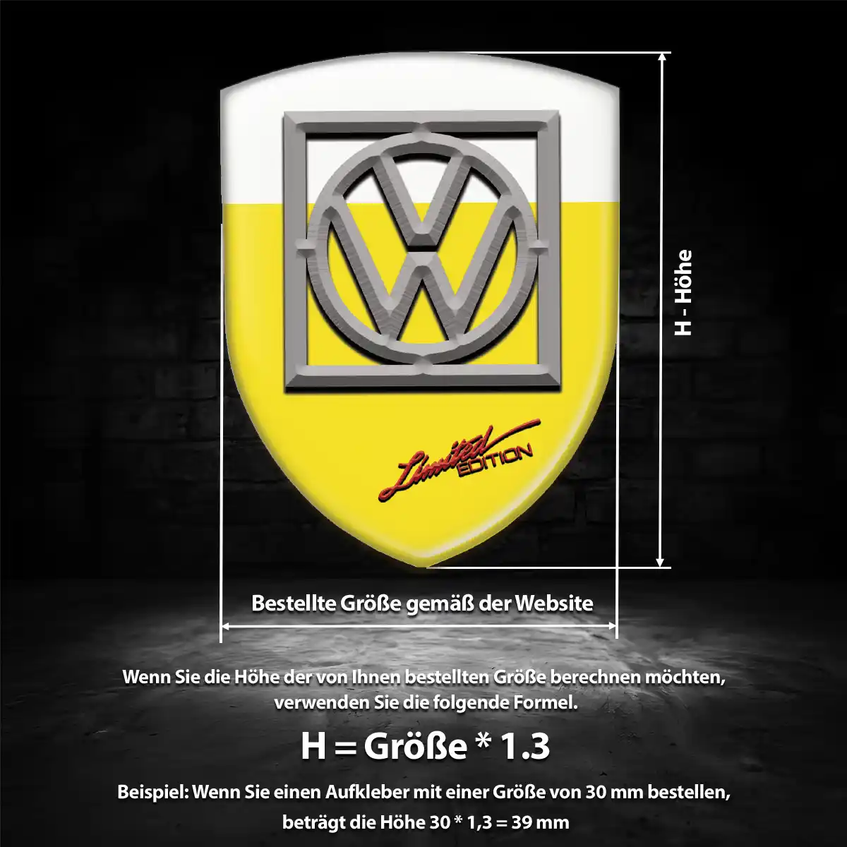 VW Embleme Auto Premiumqualität