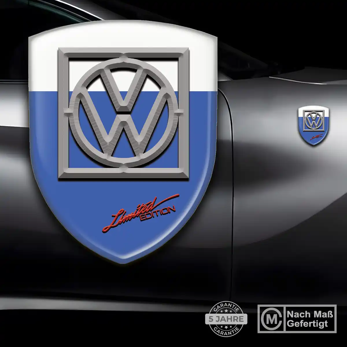 VW Embleme Silikon Aufkleber Auto Premium-Edition