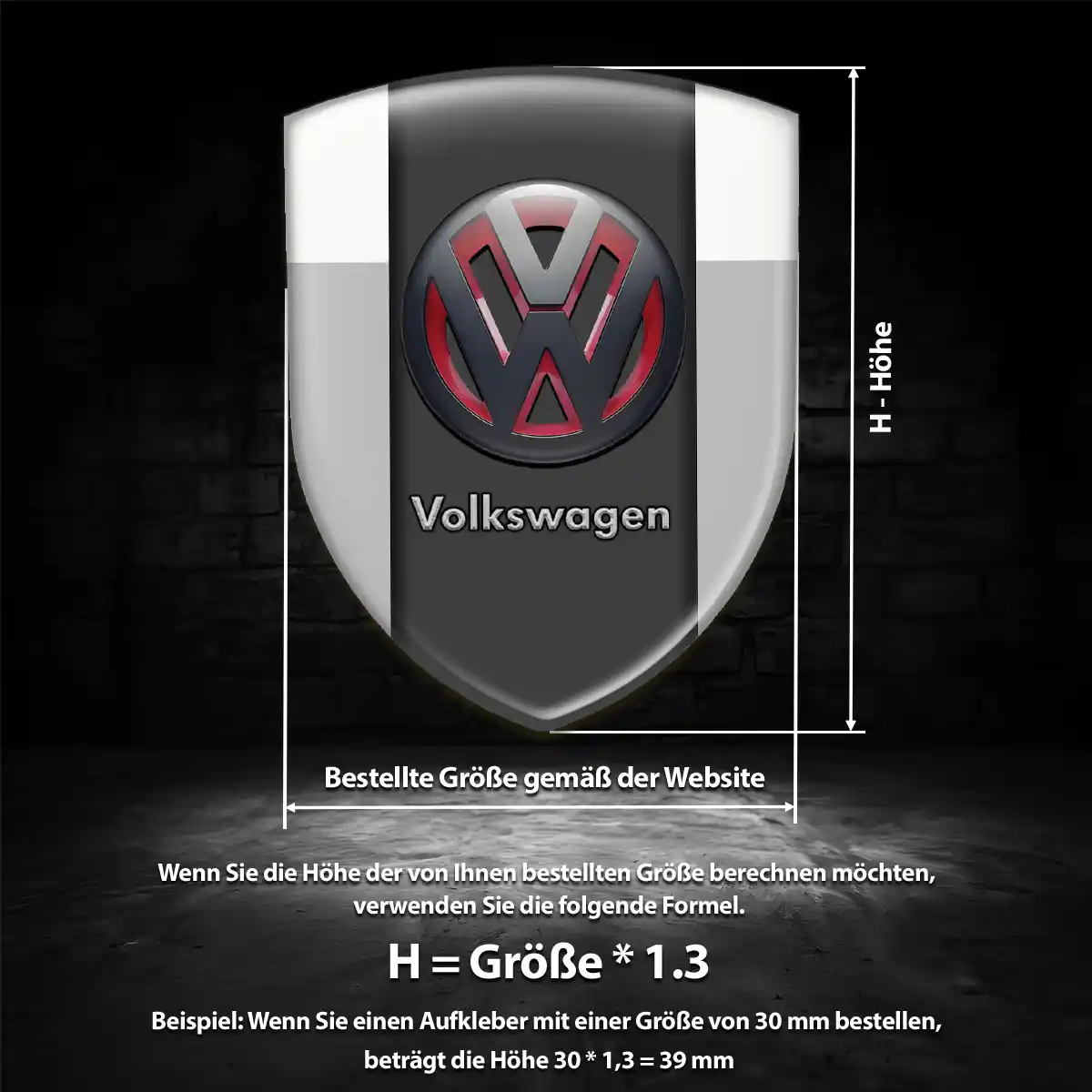 VW Embleme Silikon Aufkleber Auto Stilvolles Design