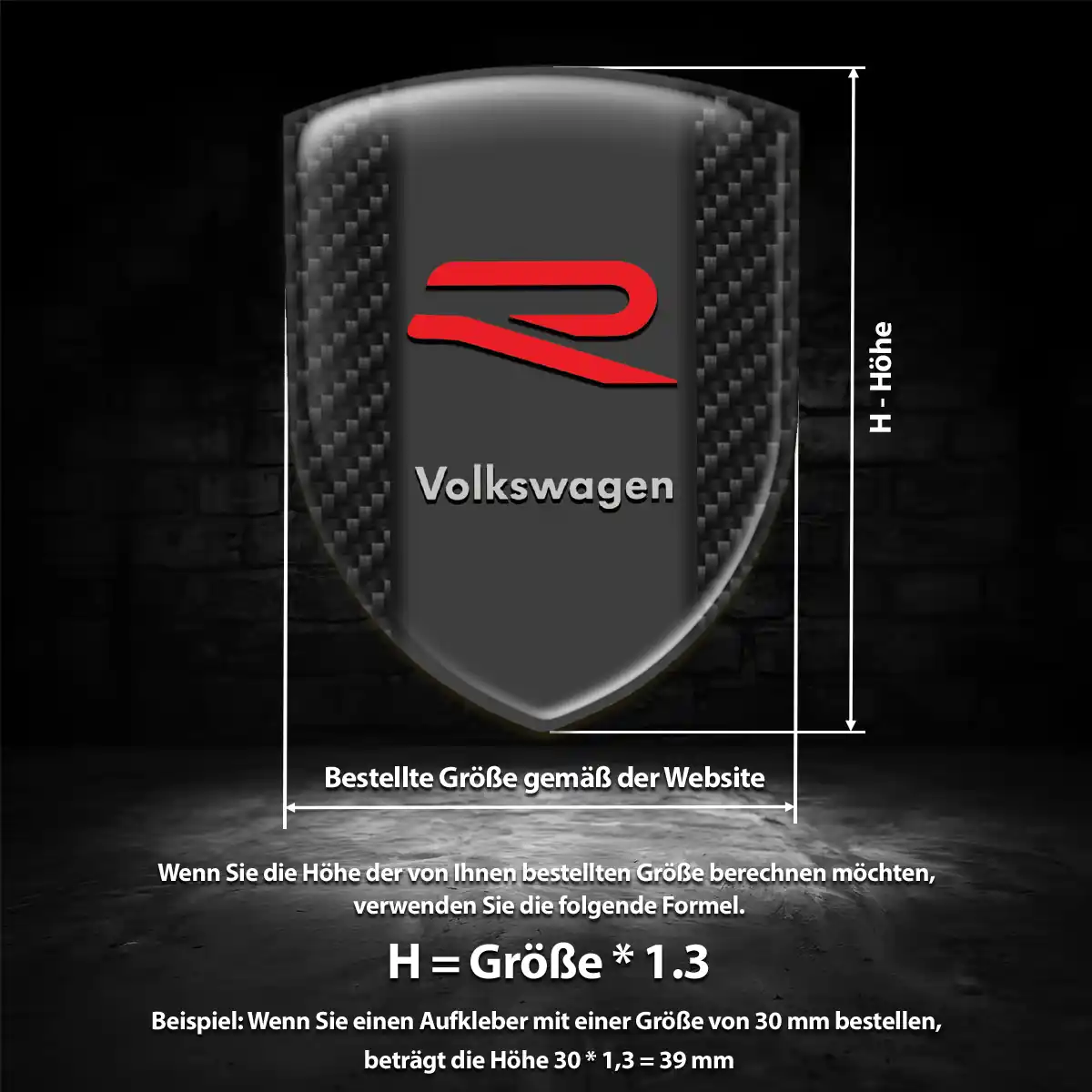 VW Embleme Silikon Aufkleber Limitierte Auflage