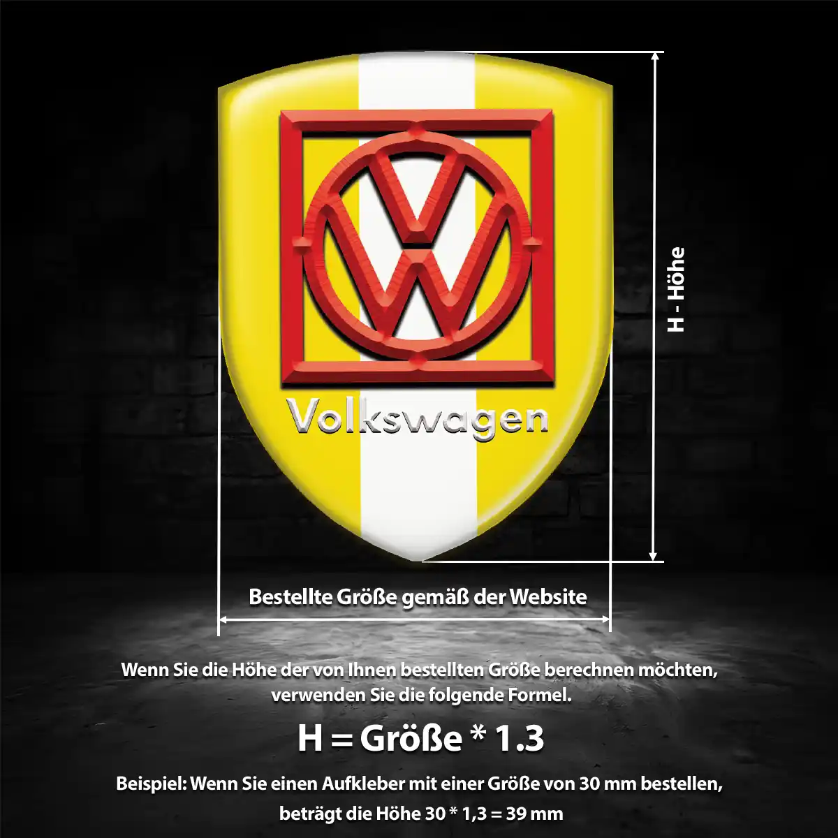 VW Silikon Aufkleber Auto Stilvolles Design