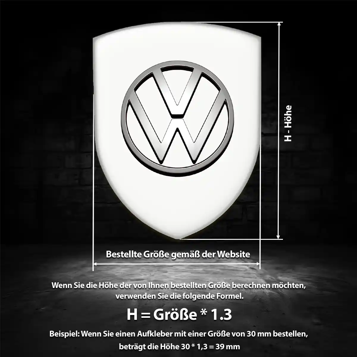 VW Silikon Aufkleber Embleme Auto Hohe Qualität