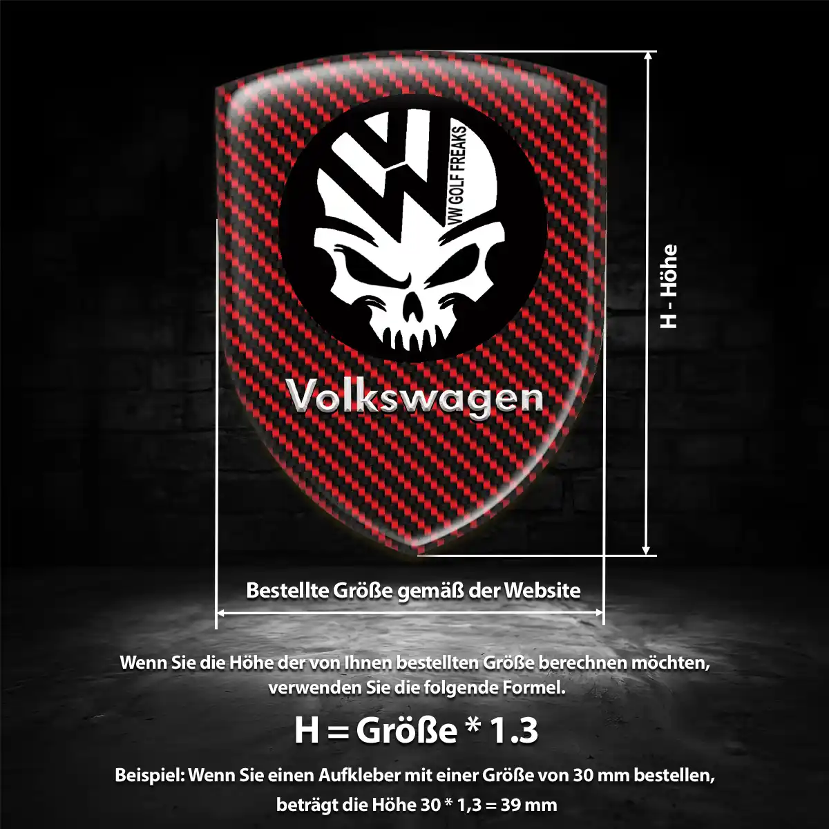VW Silikon Aufkleber Embleme Auto Premium-Edition
