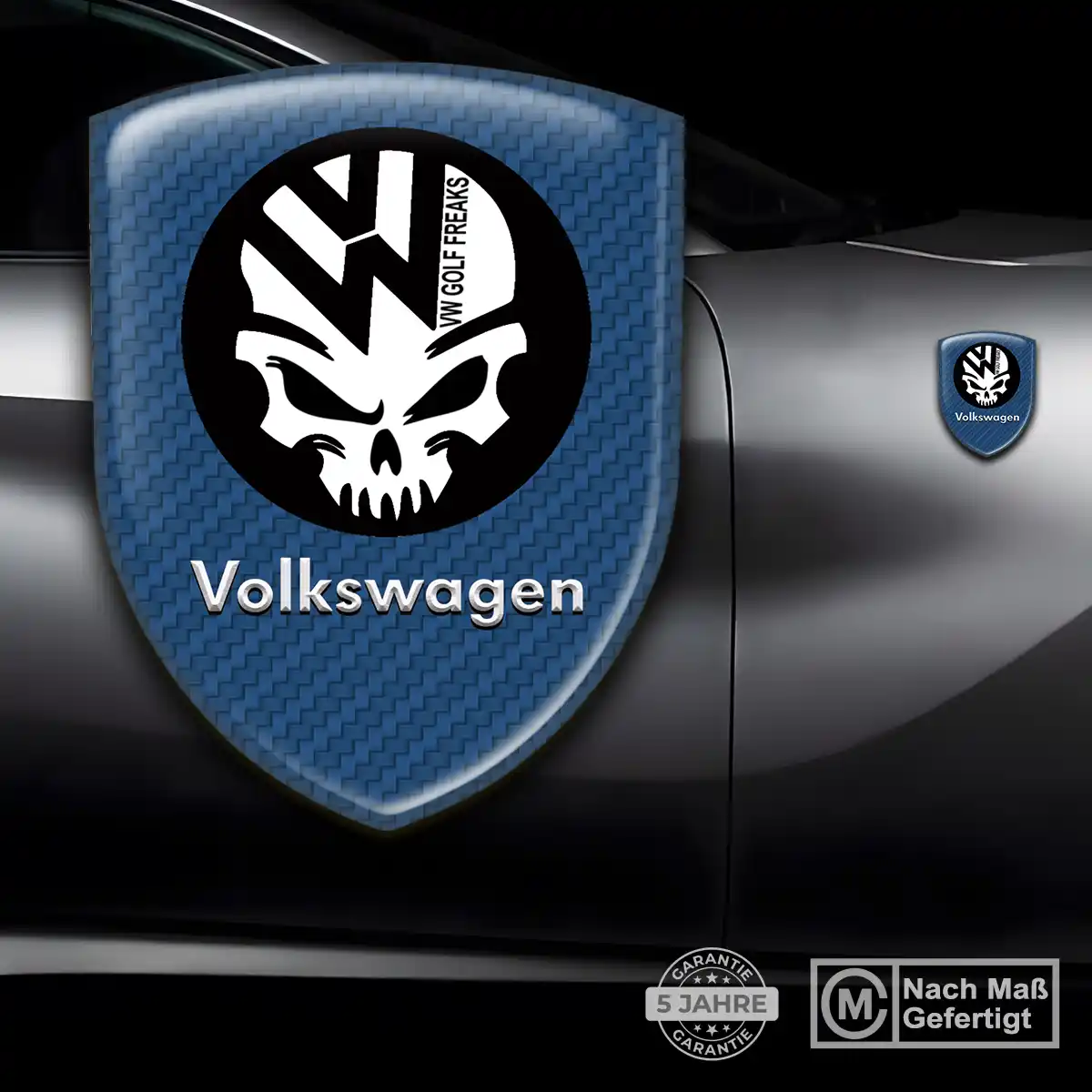 VW Silikon Aufkleber Wappen Auto Premium-Edition