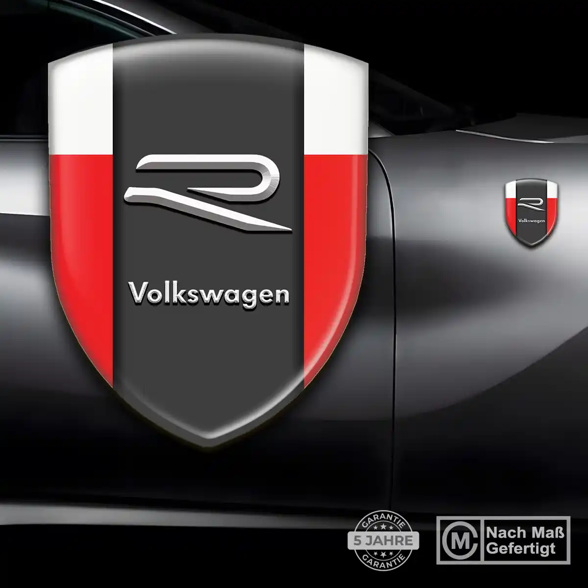 VW Silikon Aufkleber Wappen Premium-Edition