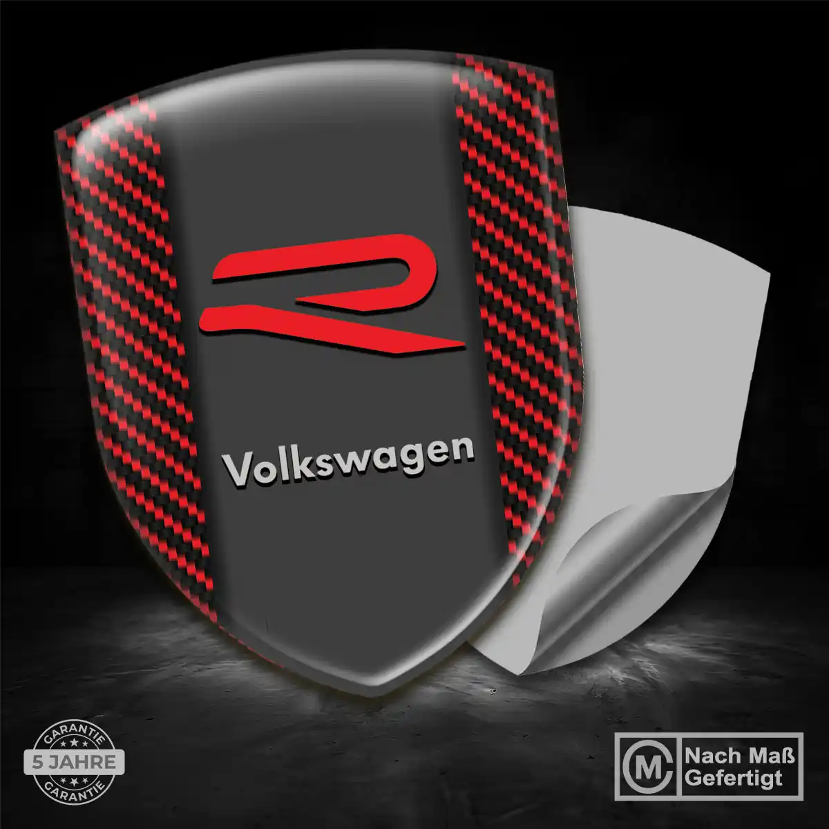 VW Silikon Aufkleber Wappen Stilvolles Design