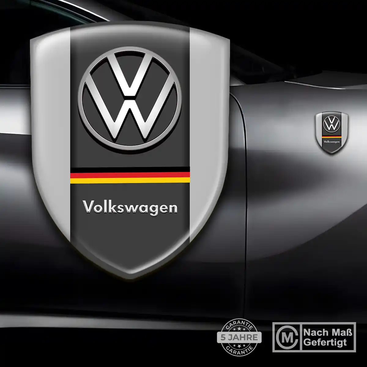 VW Wappen Aufkleber Auto Premium-Edition