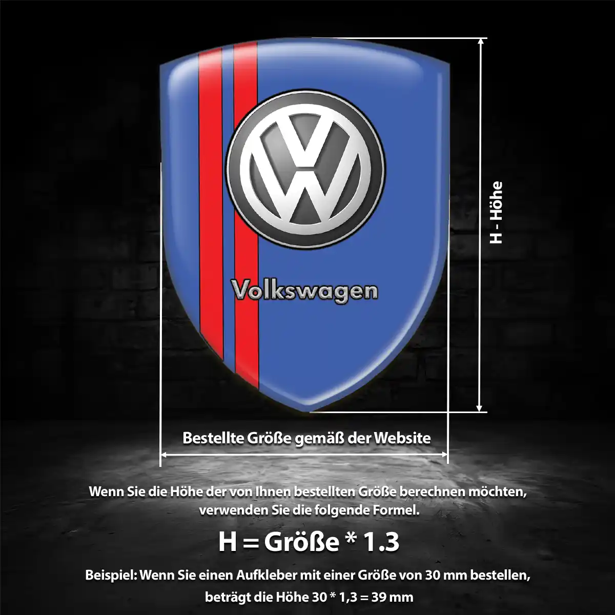 VW Wappen Aufkleber Auto Stilvolles Design