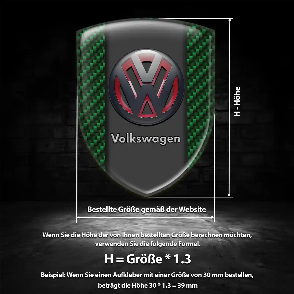 VW Wappen Aufkleber Emblem Auto Premiumqualität