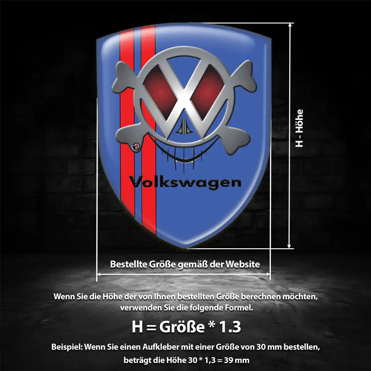 VW Wappen Aufkleber Emblem Auto Stilvolles Design