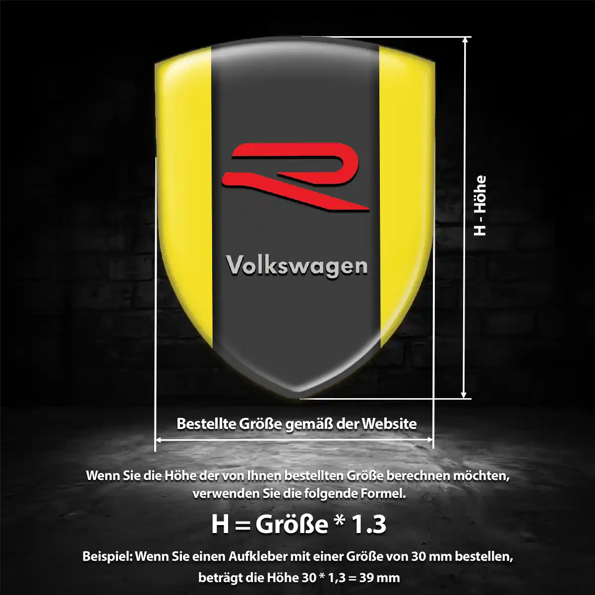 VW Wappen Aufkleber Emblem Stilvolles Design