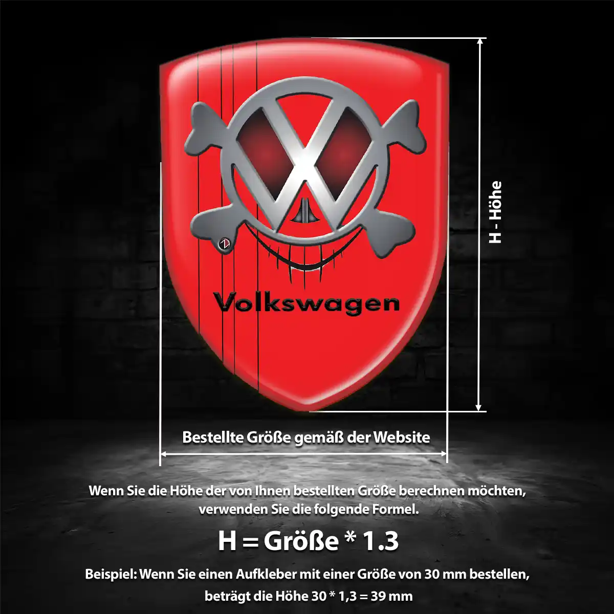 VW Wappen Aufkleber Stilvolles Design
