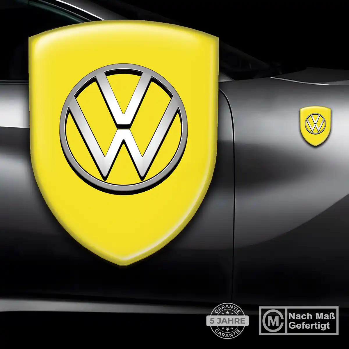 VW Wappen Emblem Aufkleber Auto Premium-Edition