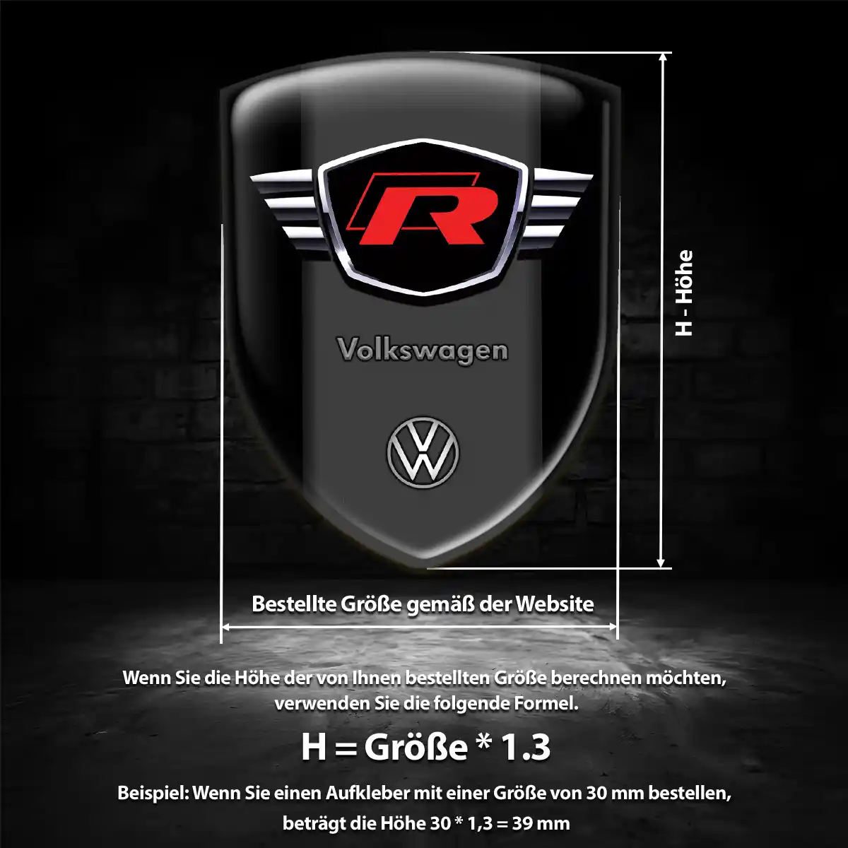 VW Wappen Emblem Auto Hohe Qualität