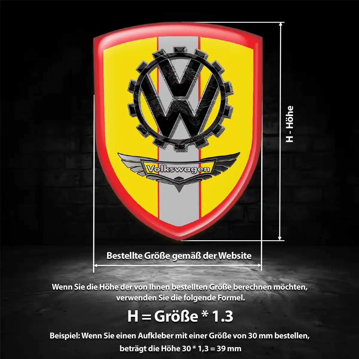 VW Wappen Emblem Auto Premium-Edition