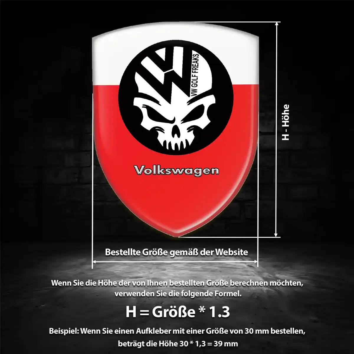 VW Wappen Emblem Hohe Qualität