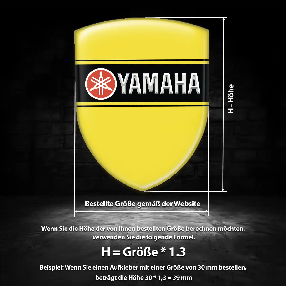 Yamaha 3D Gel Aufkleber Auto Ausdrucksstarkes Design