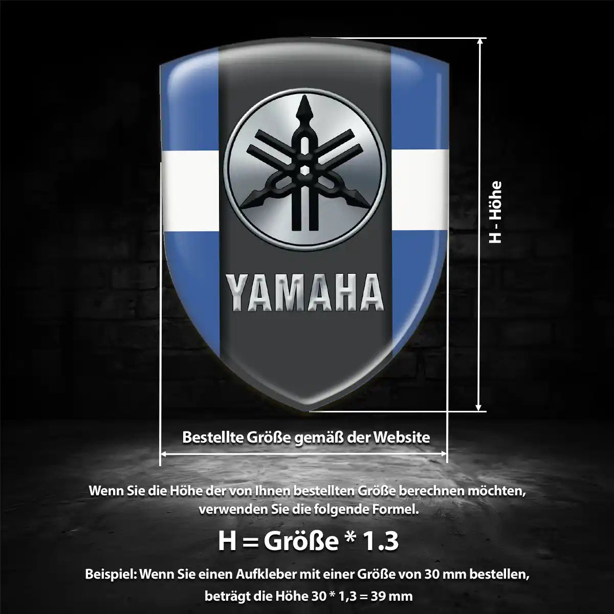 Yamaha 3D Gel Aufkleber Auto Überzeugende Qualität