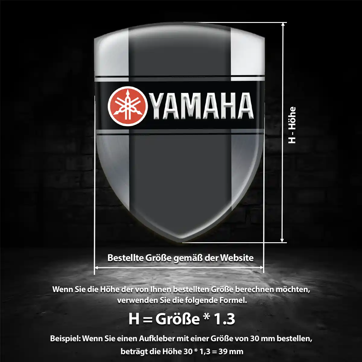 Yamaha 3D Gel Aufkleber Auto Erstklassige Qualität