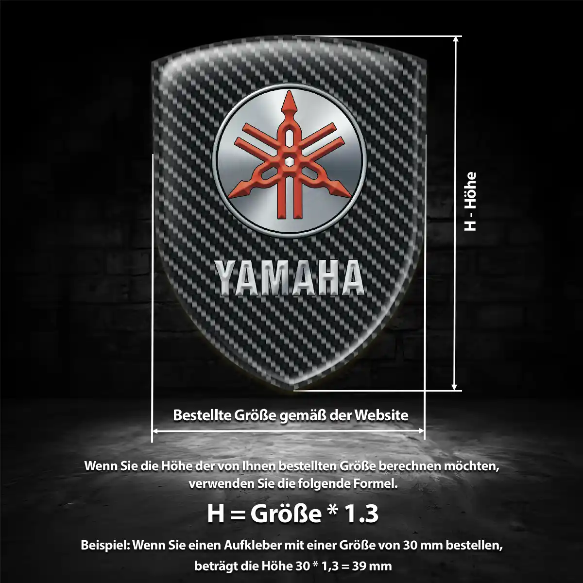 Yamaha 3D Gel Aufkleber Auto Hohe Qualität