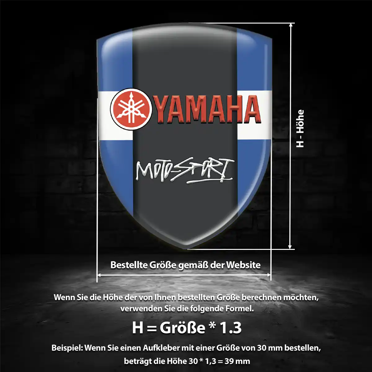 Yamaha 3D Gel Aufkleber Auto Luxus-Edition