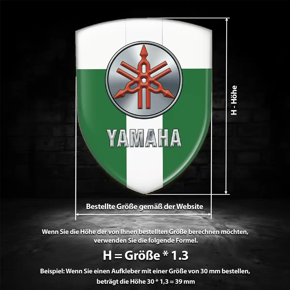 Yamaha 3D Gel Aufkleber Auto Markenedition